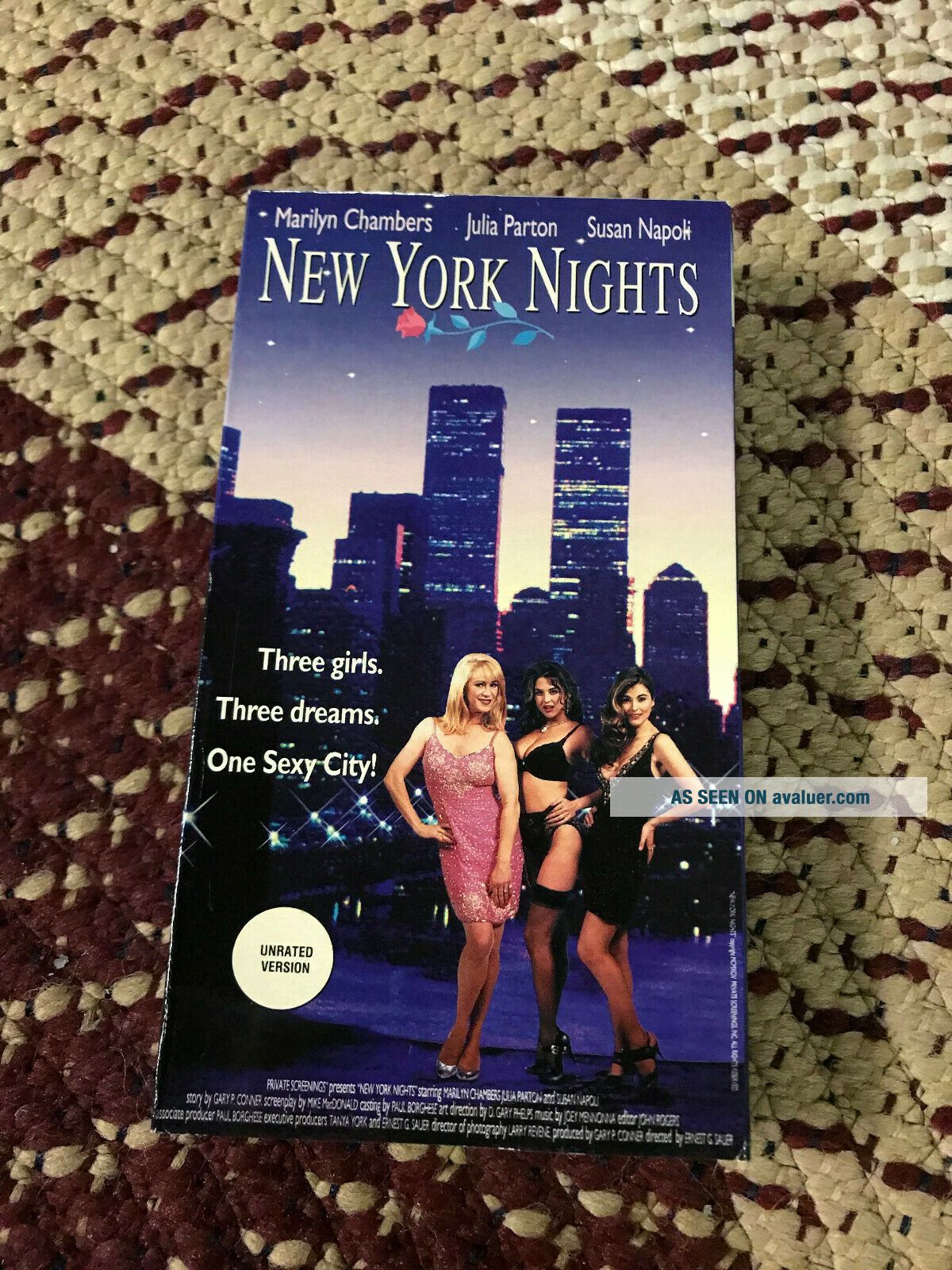 York Nights SEXY SLEAZE Big box slip rare OOP Vhs