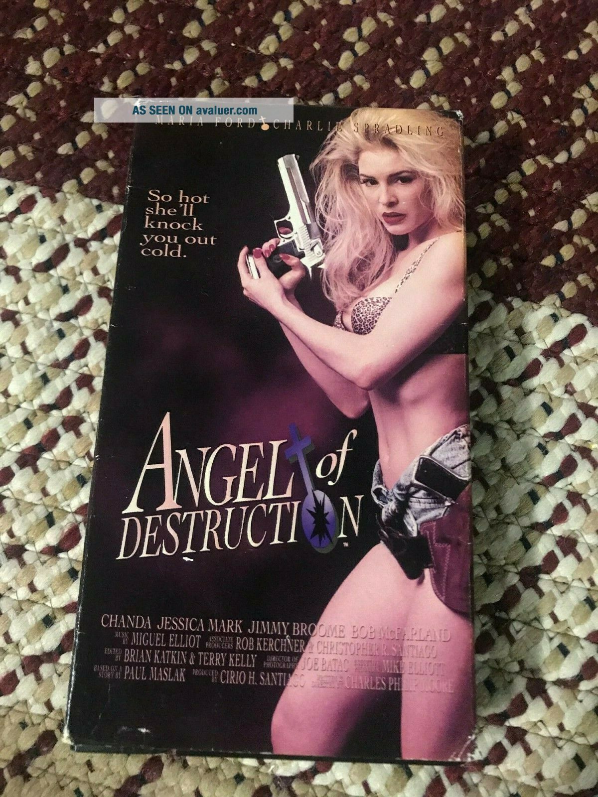 Angel Of Destruction SEXY SLEAZE Big Box Slip rare oop VHS
