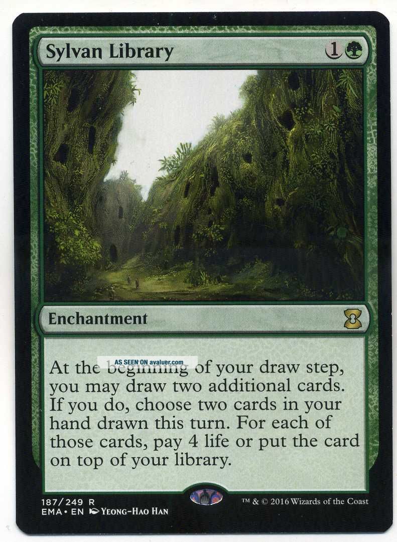 SYLVAN LIBRARY MAGIC THE GATHERING ETERNAL MASTERS RARE CARD | #8211980