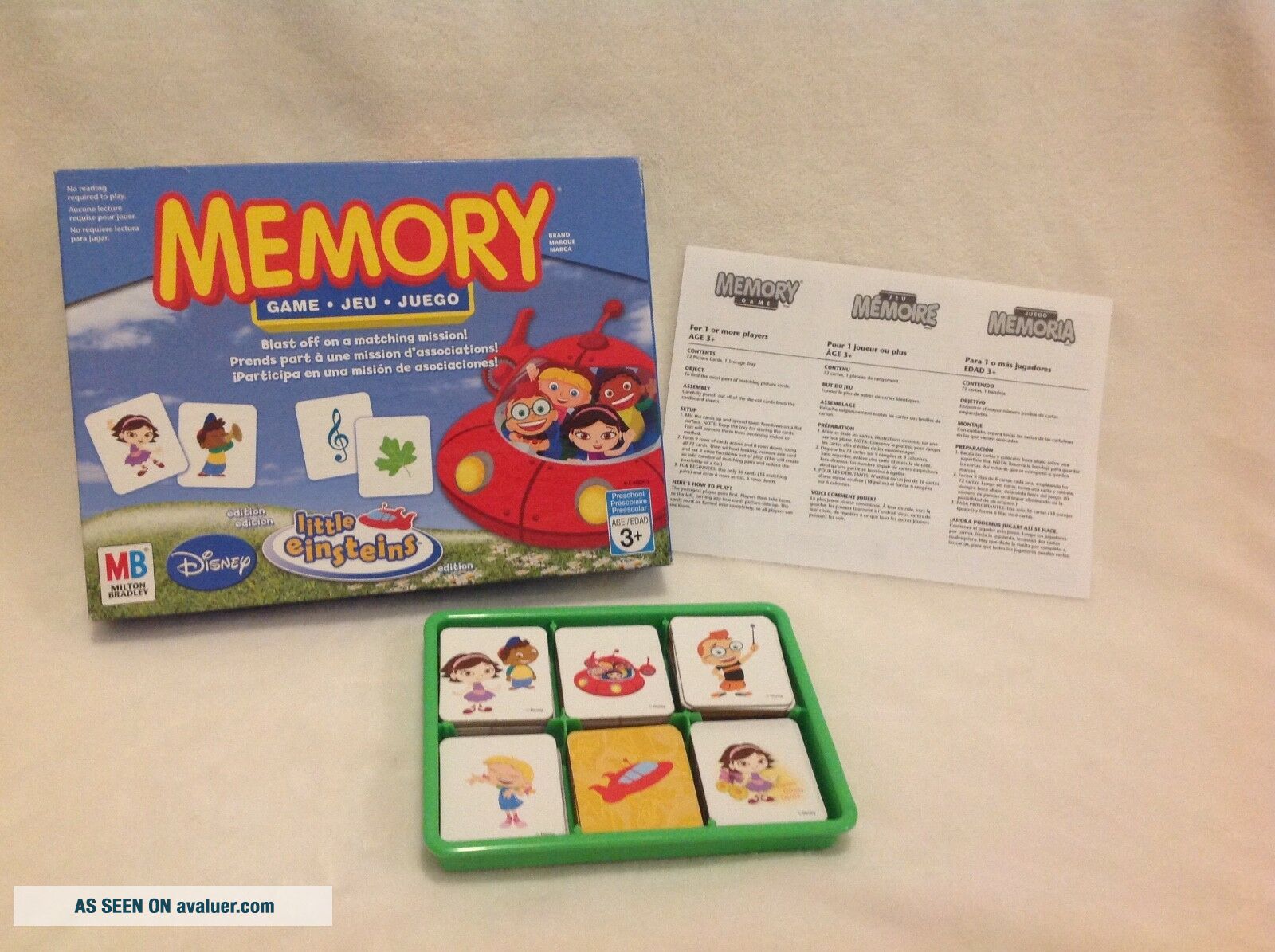 Disney Little Einsteins Milton Bradley Memory Matching Game Complete ...