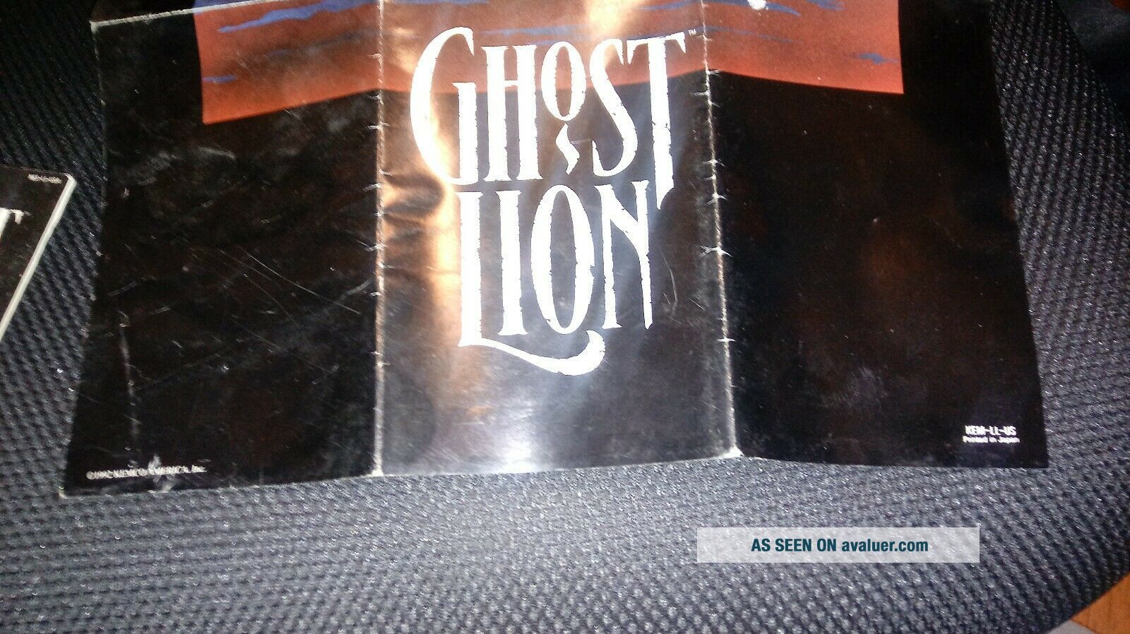 RARE NINTENDO GHOST LION INSTRUCTION BOOKLET NES RPG KEMCO WITH POSTER ...