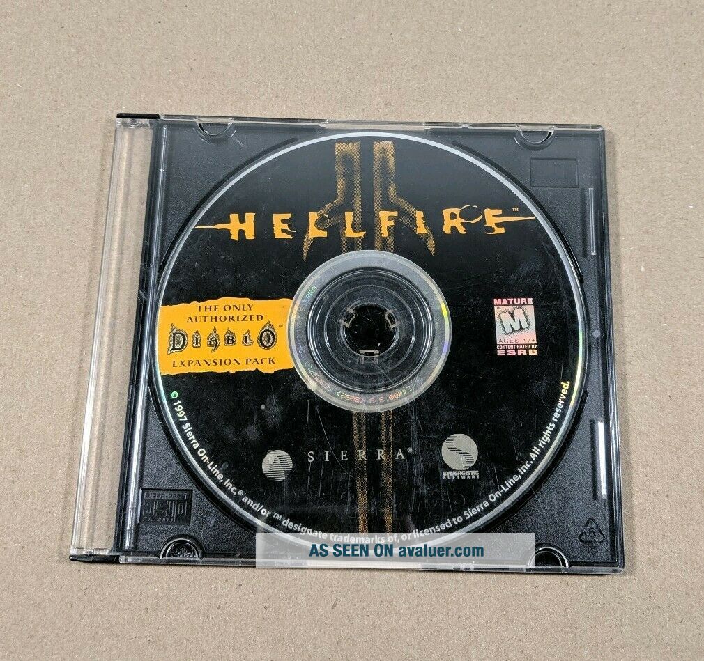 HELLFIRE Rare Diablo Expansion Pack PC CD - ROM Windows Computer Game ...