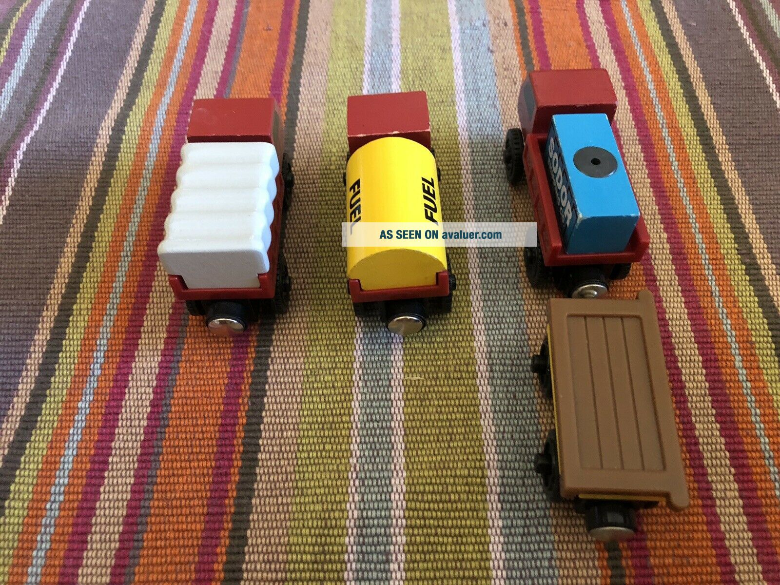 Thomas R Sign Learning Curve Thomas Train Wooden Lorry 1, 2&3 With Cargos Rare | #8507239
