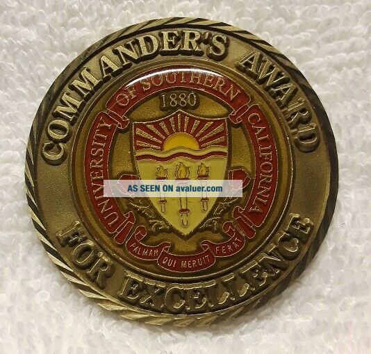 AUTHENTIC USC TROJAN UNIVERSITY SOUTHERN CALIFORNIA ROTC RARE CHALLENGE ...