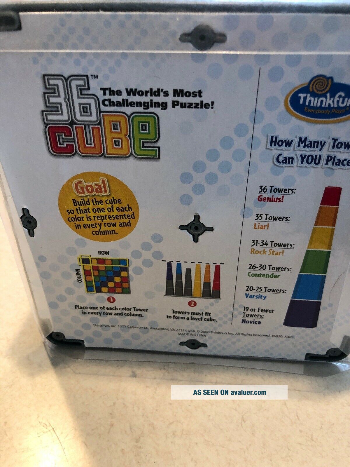 ThinkFun 36 Cube World ' S Most Challenging Puzzle In | #8628014