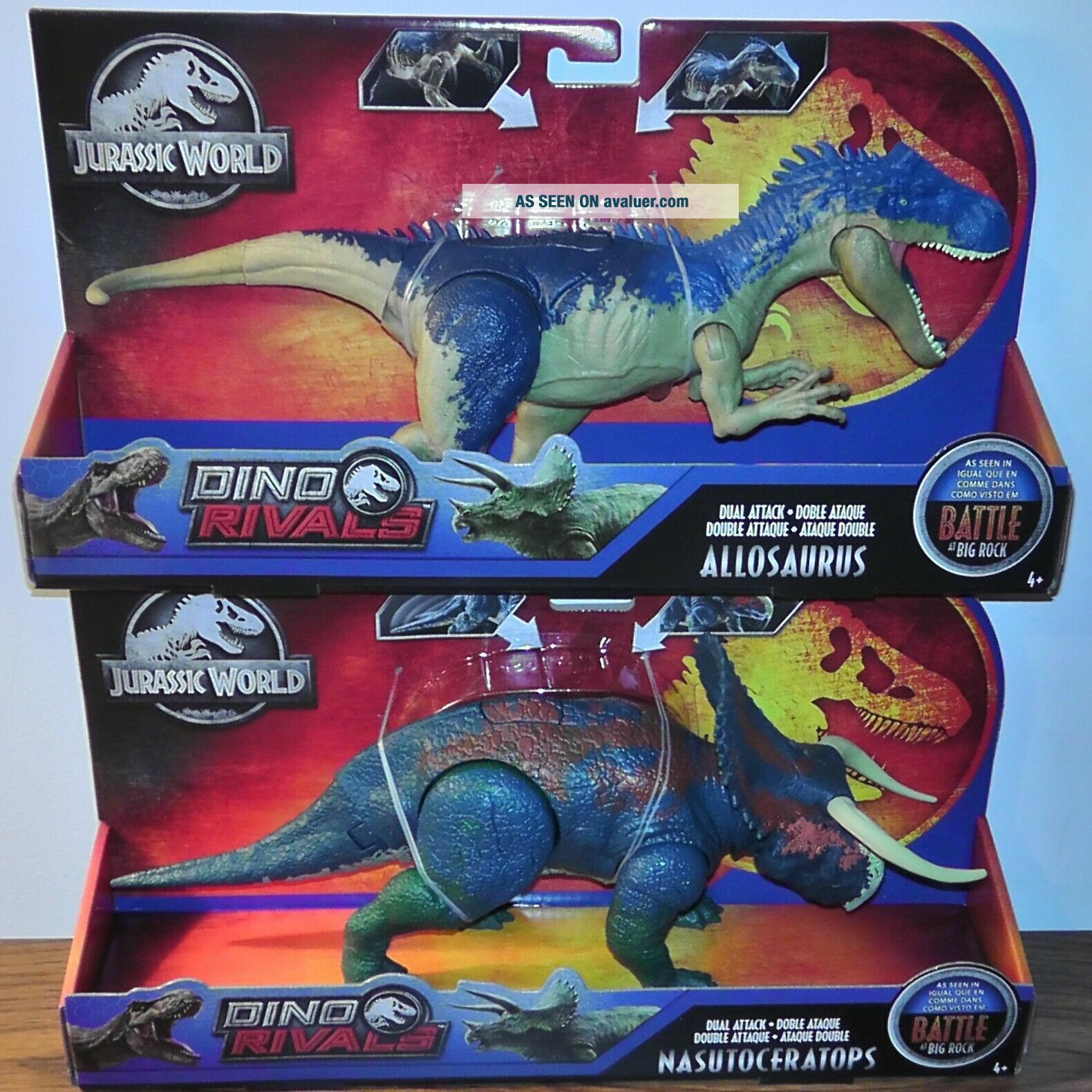 Jurassic World Dino Rivals Allosaurus Nasutoceratops Battle At Big Rock ...