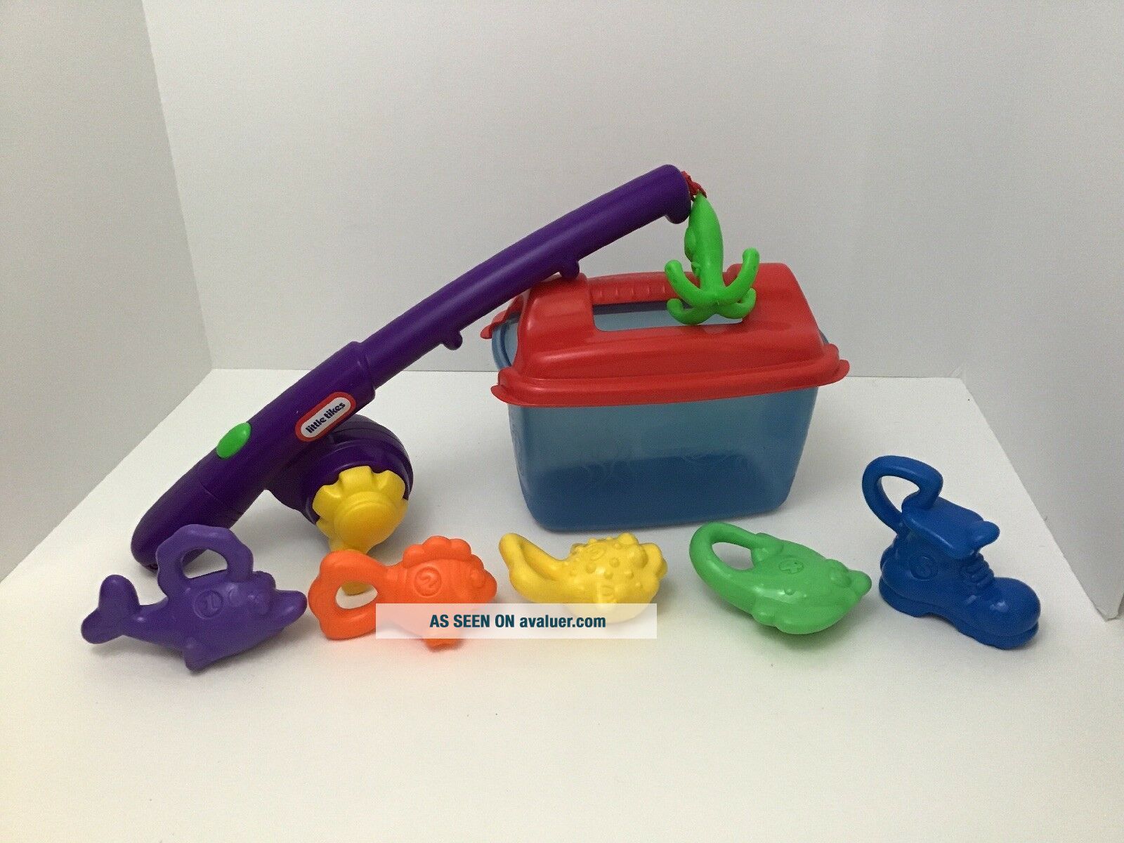 Little Tikes Cast N Count Fishing Set 5 Numbered Fish Rod Tackle Box ...