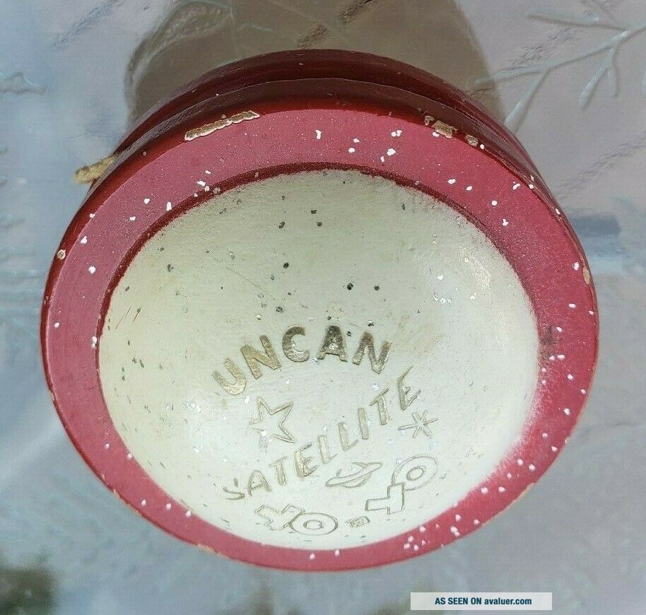 Vintage Wooden Yoyo Toy Duncan Satelite Red Sparkle 8658076