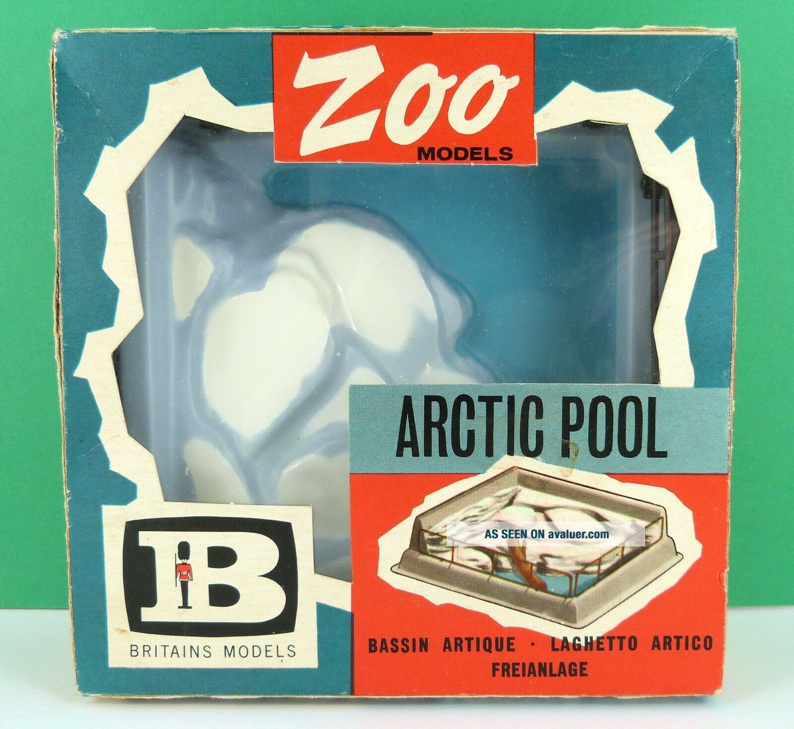 BRITAINS ZOO ENCLOSURES ARCTIC POOL No 4380 (& BOXED) PLUS SEAL No 1329 ...