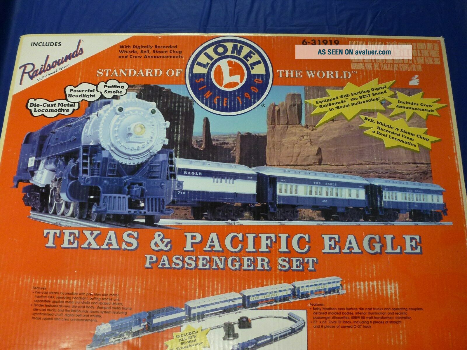 Texas And Pacific Passenger RTR Complete Train Set 6 - 31919 With ...