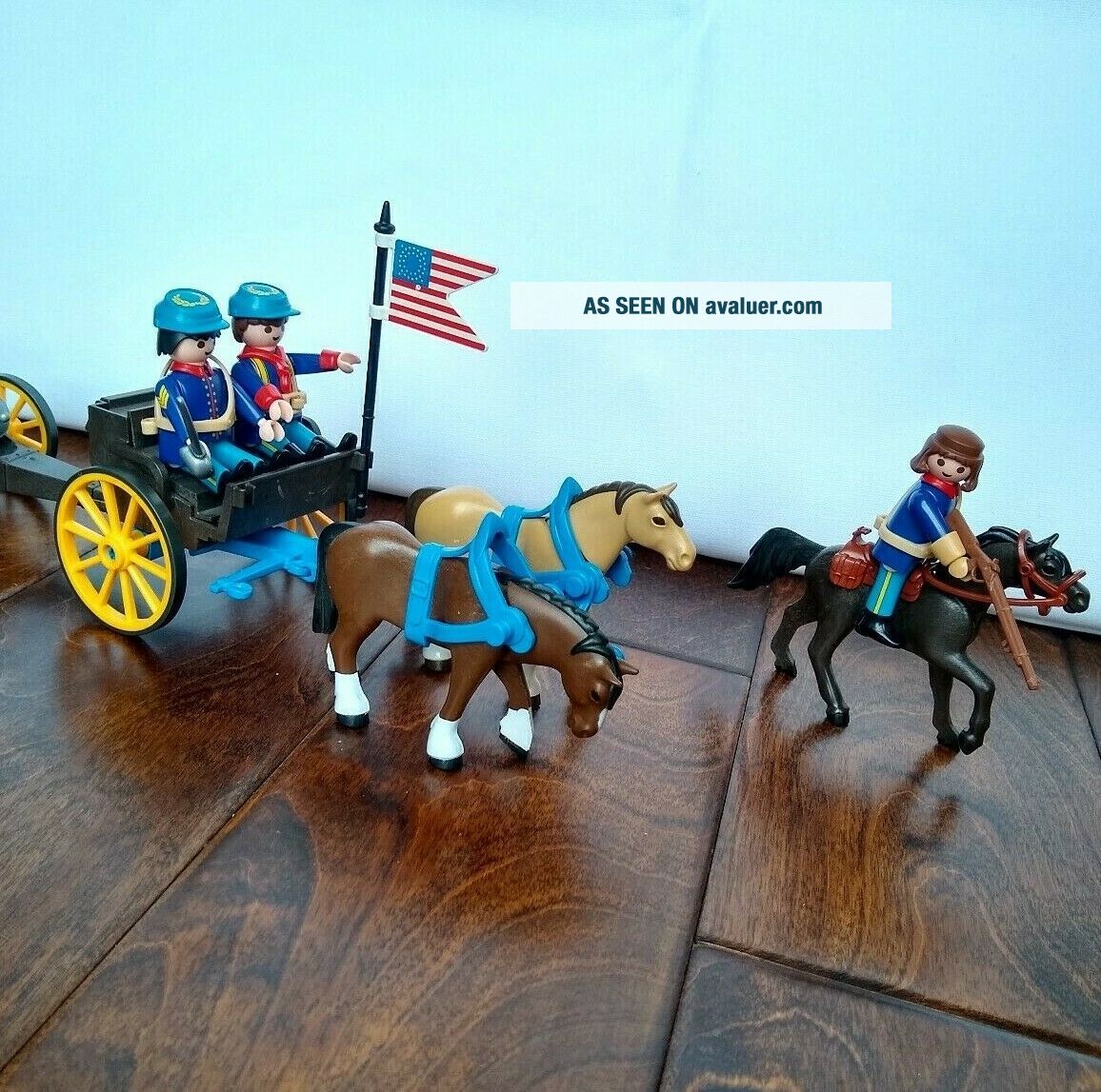 Playmobil Western 5249 - Châssis De Cavalerie Charrette Nordistes, Occasion