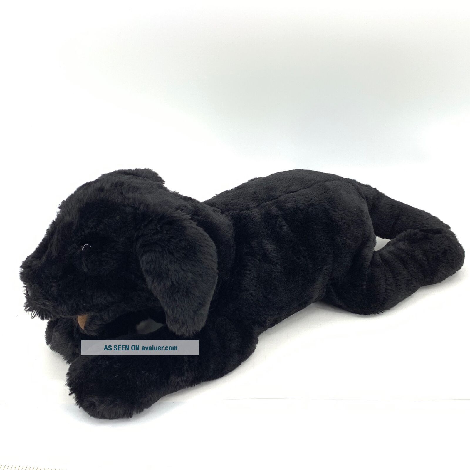 Folkmanis Black Lab Labrador Dog Hand Puppet Plush Full Body Stuffed 17 ...