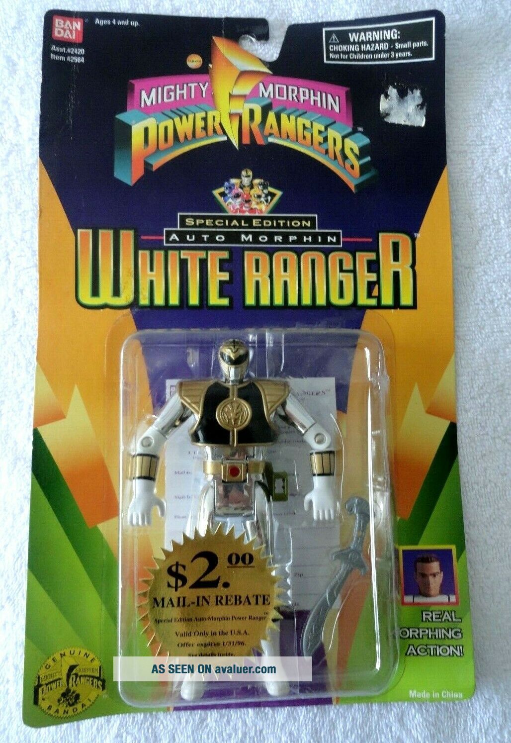 Mmpr White Ranger Female 1995 Mighty Morphin Power Rangers White Ranger Auto Morphin Special ...