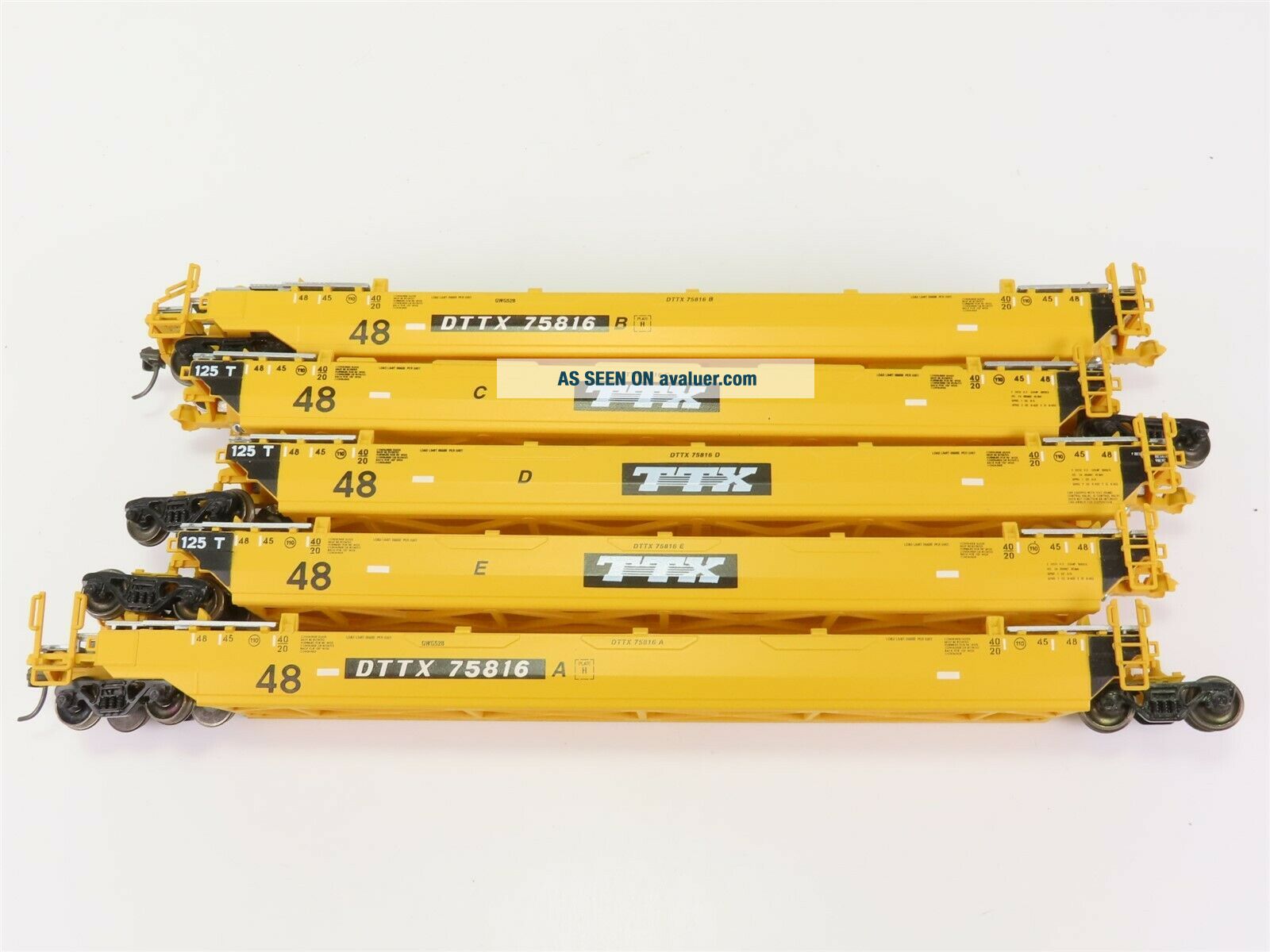 HO Scale Athearn 5 - Unit DTTX TTX Gunderson Maxi III 48 ' Well Car ...
