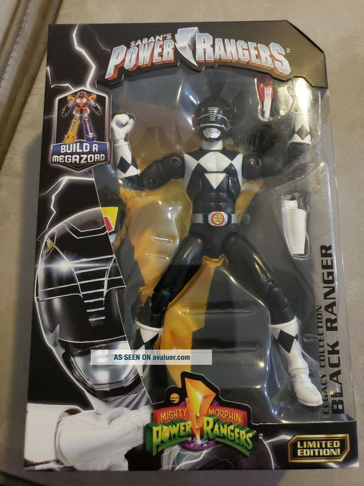 Mighty Morphin Power Rangers Legacy Black Ranger Action Figure | #9059230