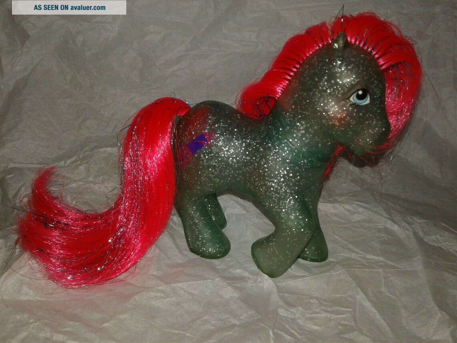 Vintage My Little Pony Sparkle Sky Rocket G1 Blue Glitter Pink Hair MLP ...