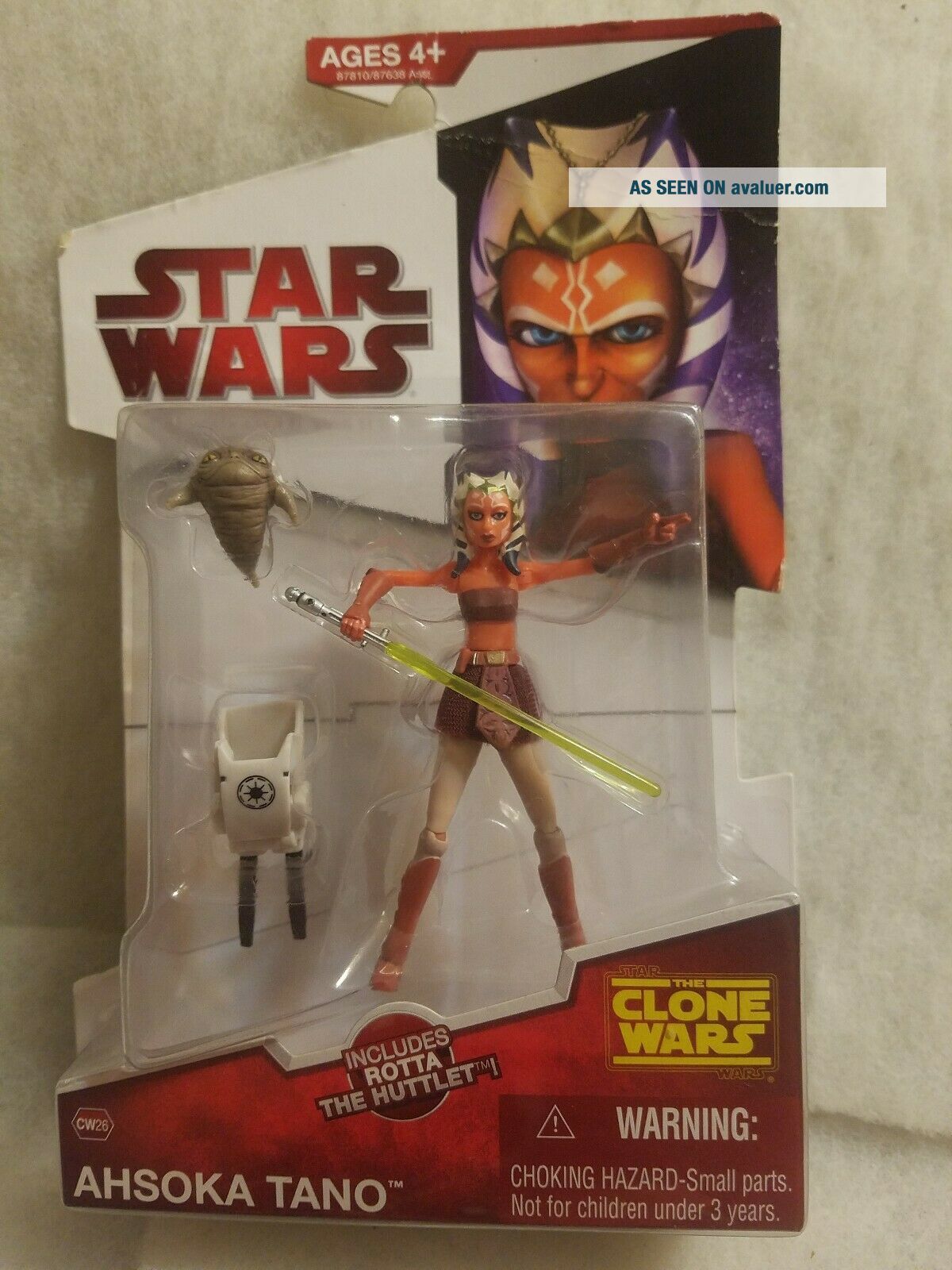 Star Wars The Clone Wars Ahsoka Tano CW26 Jedi Padawan Figure W/ Rotta ...