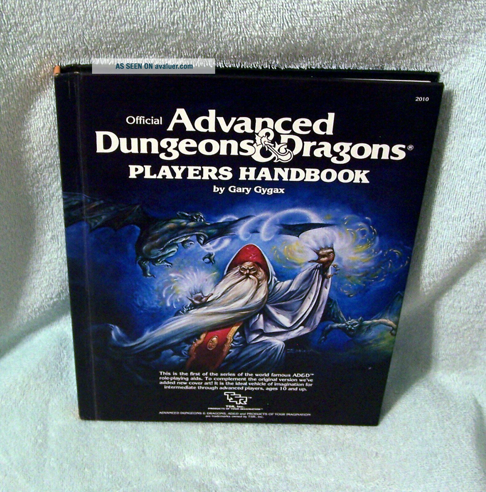 OFFICIAL ADVANCED DUNGEONS & DRAGONS PLAYERS HANDBOOK TSR 2010 H/C BOOK ...