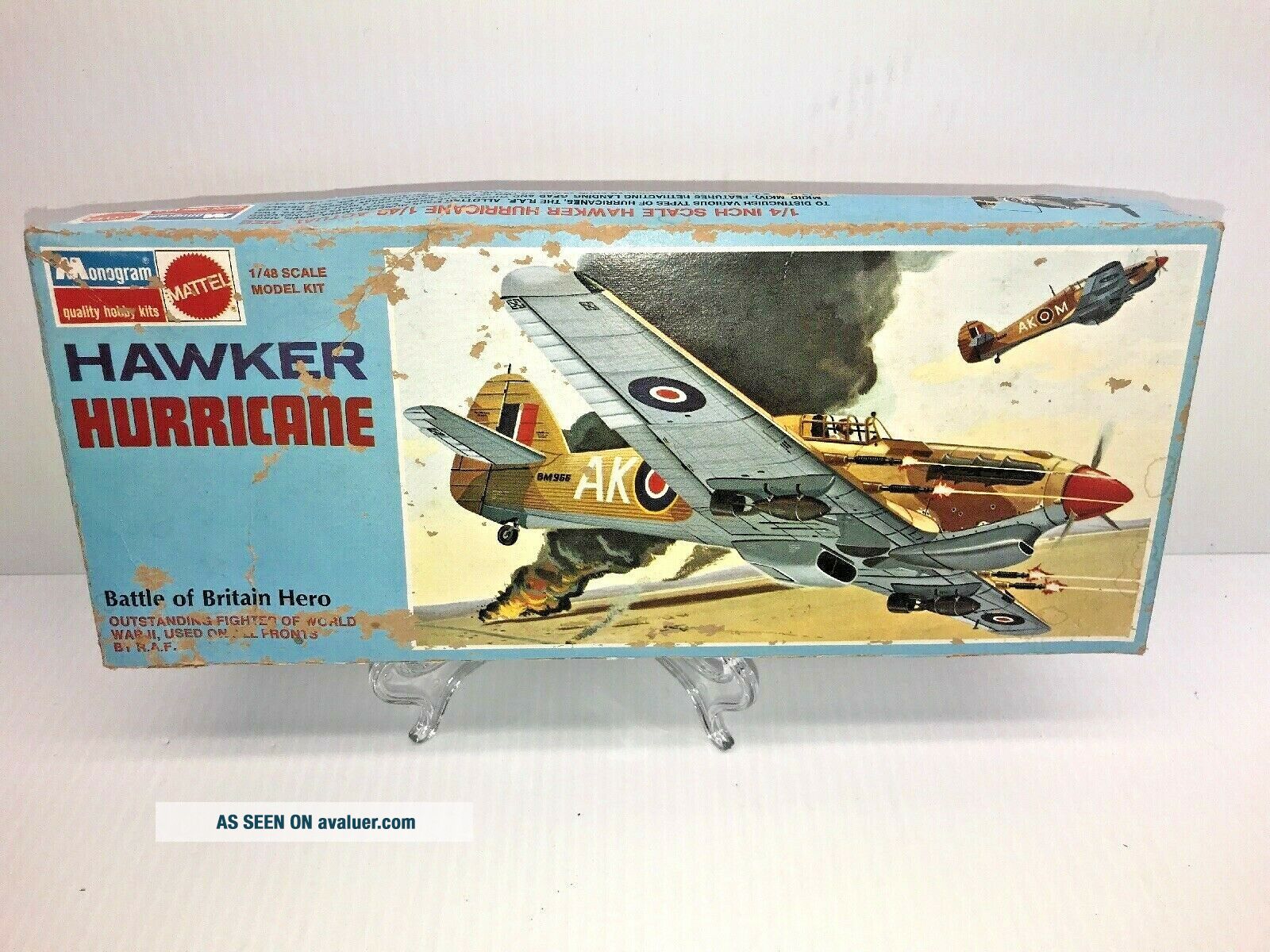 Vintage 1964 Monogram Royal Air Force Hawker Hurricane MK IIC 1/48 ...