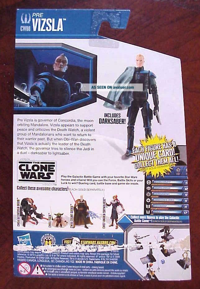 Star Wars The Clone Wars PRE VIZSLA CW08 Action Figure W Darksaber star-wars-the-clone-wars-pre-vizsla-cw08-action-figure-w-darksaber