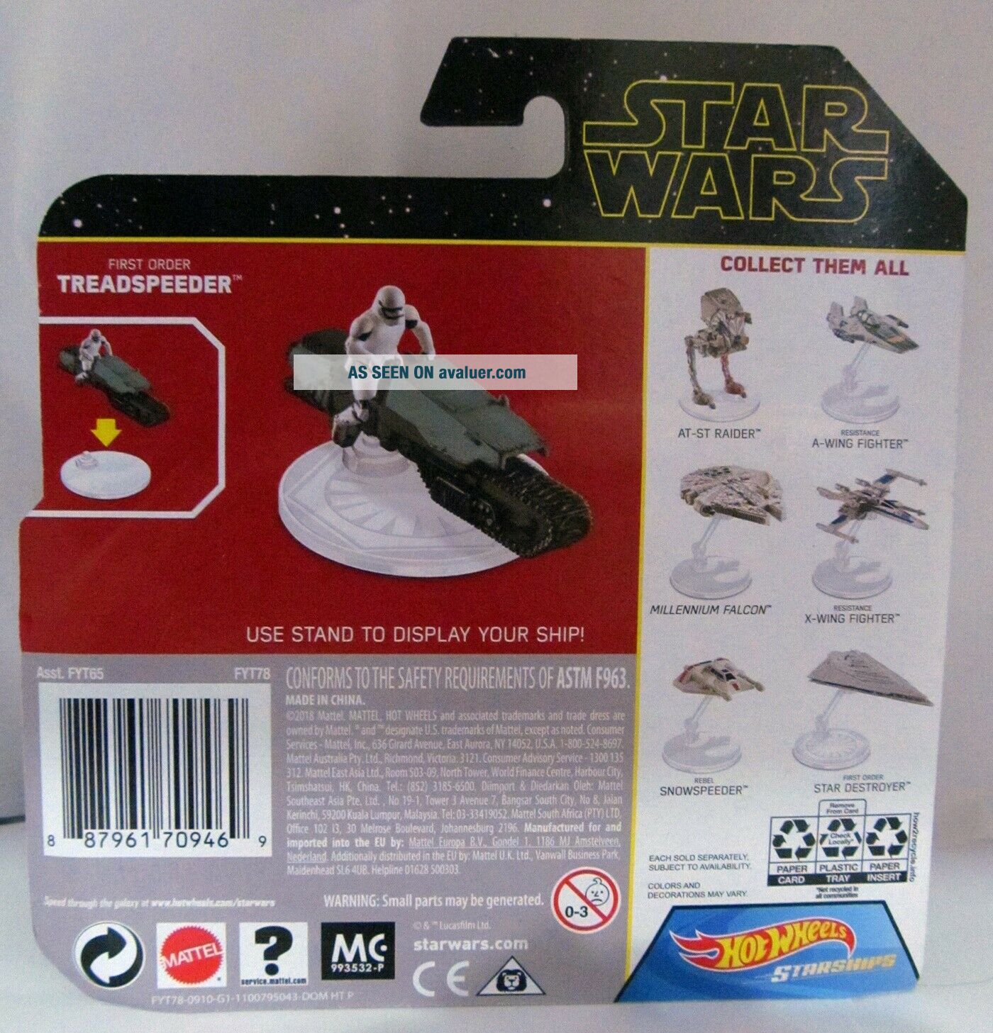 Star Wars Hot Wheels Starships First Order TREADSPEEDER First Star Wars Hot Wheels Starships First Order TREADSPEEDER First