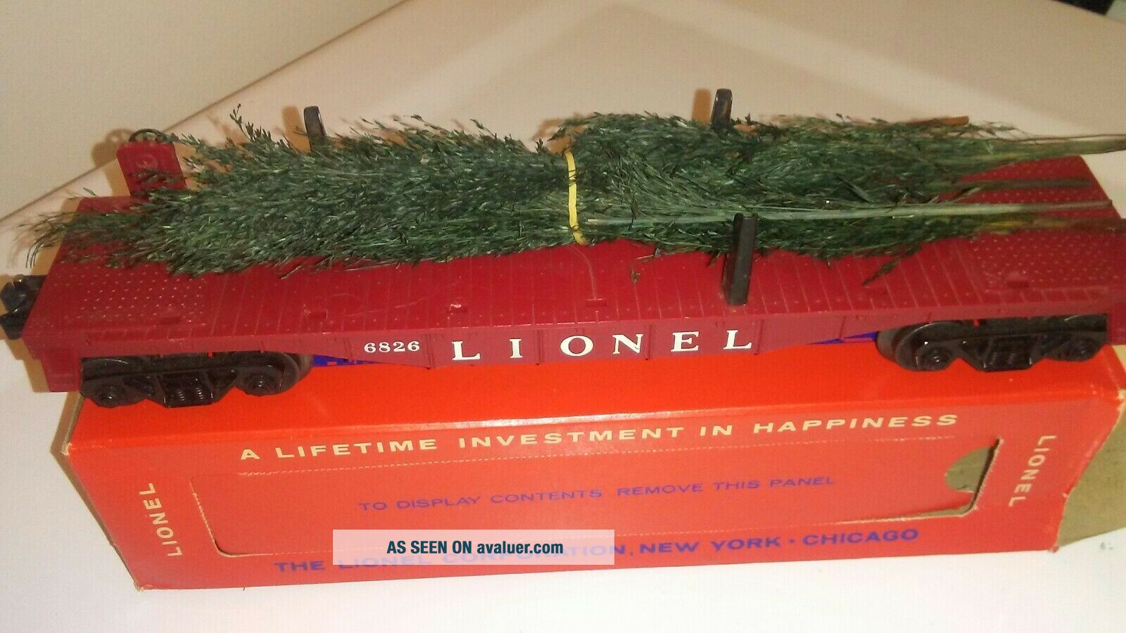 Tree Boxing Car In 3G LIONEL 6826 CHRISTMAS TREE FLAT CAR WITH TREES & BOX | #9473356