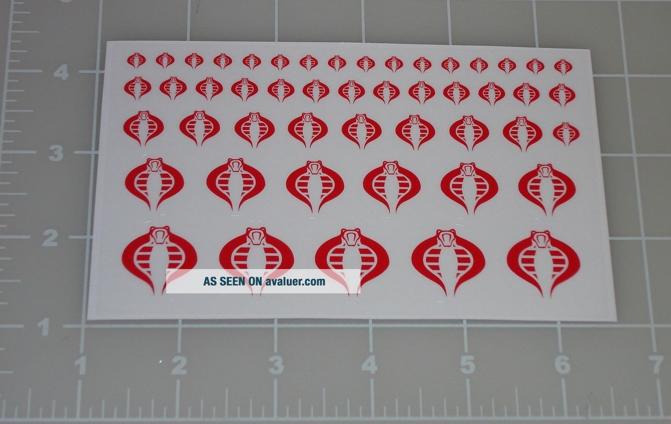 GI Joe Cobra Command Symbol Insignia Logo Sticker Decal Sheet | #9520681