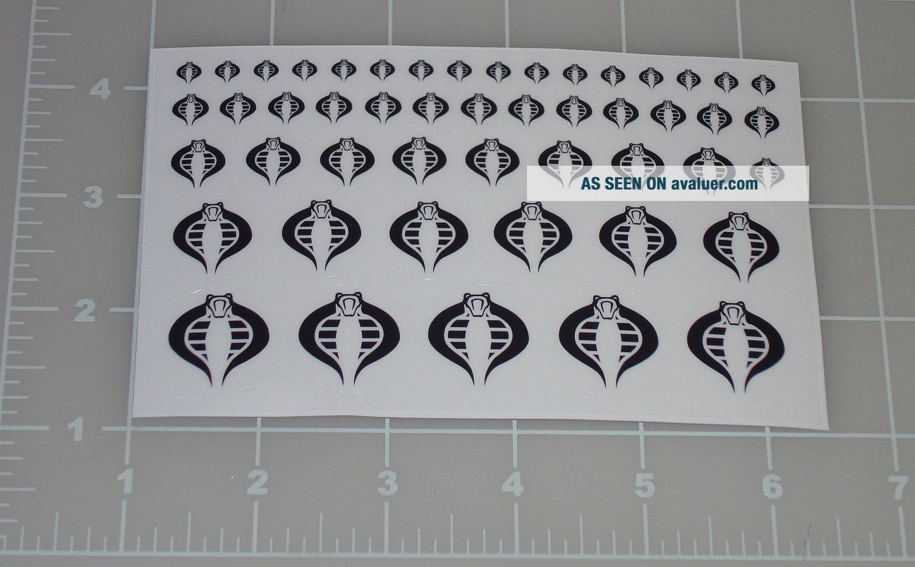 GI Joe Cobra Command Symbol Insignia Logo Sticker Decal Sheet | #9520681