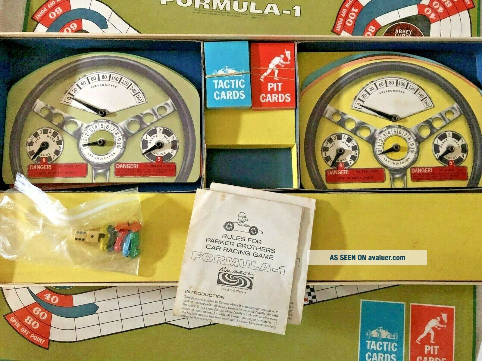 Formula 1 Car Racing Board Game 1963 Parker Bros COMPLETE | #9685991