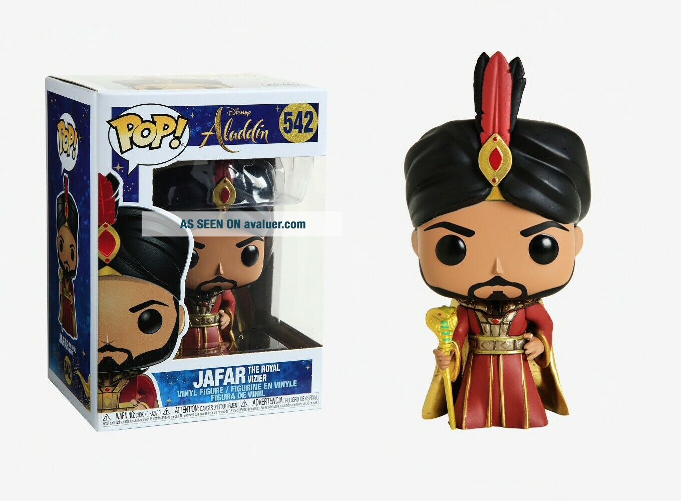 Funko Figurine en vinyle pop Jafar as The Serpent (Hot Topic Exc) et 1 lot de cartes à collectionner classique (37945