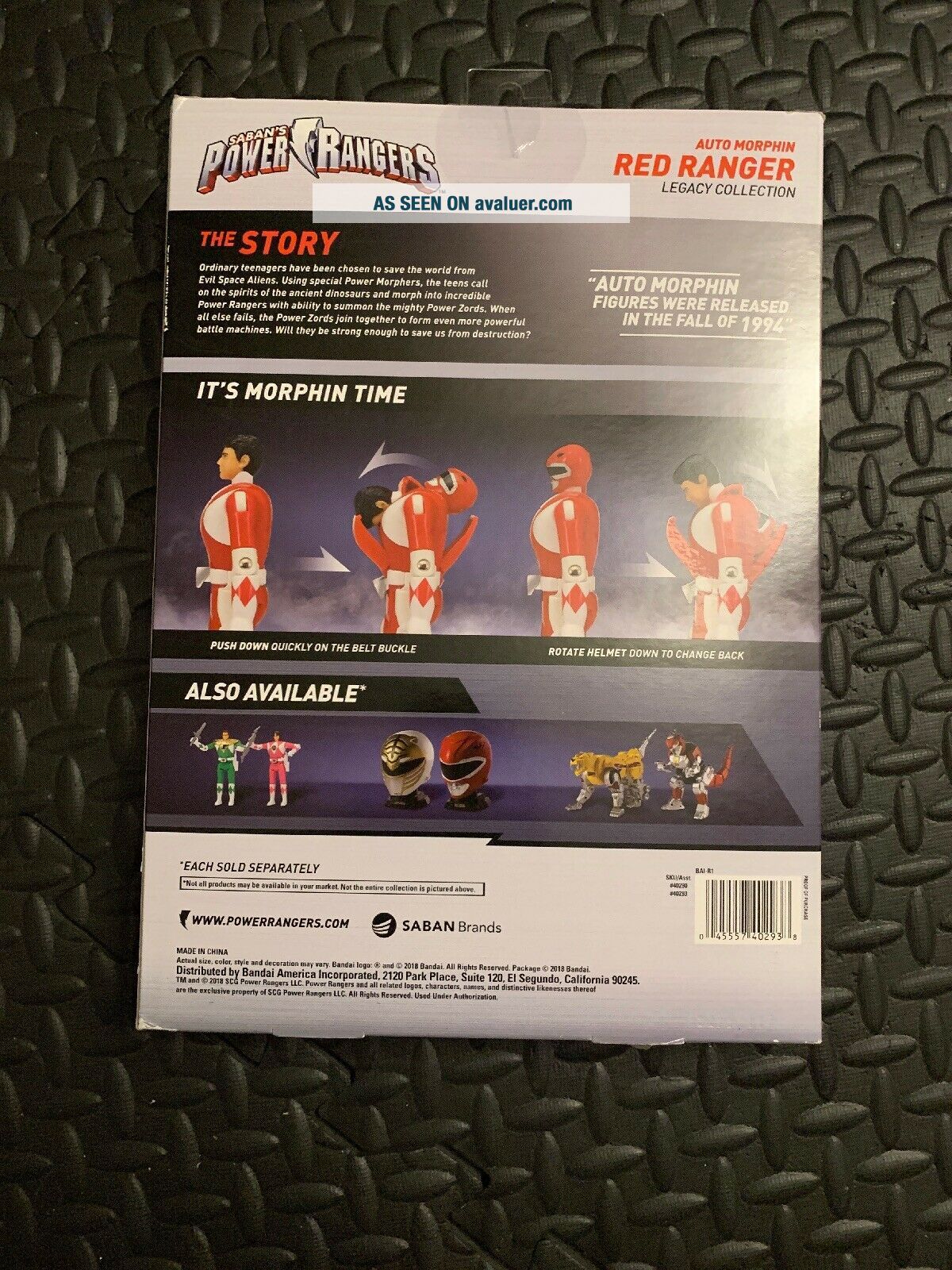 Mighty Morphin Power Ranger Legacy Auto Morph Jason RED RANGER Flip ...