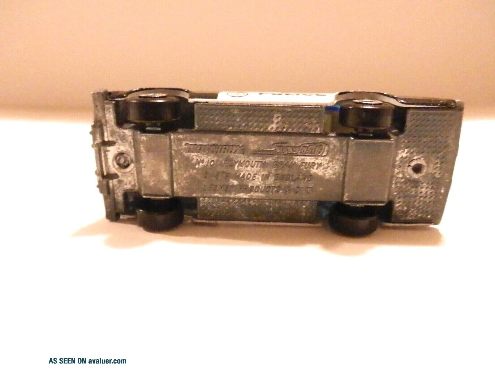 Voiture Miniature Matchbox Superkings - Plymouth Gran Fury Police, Vintage 1979