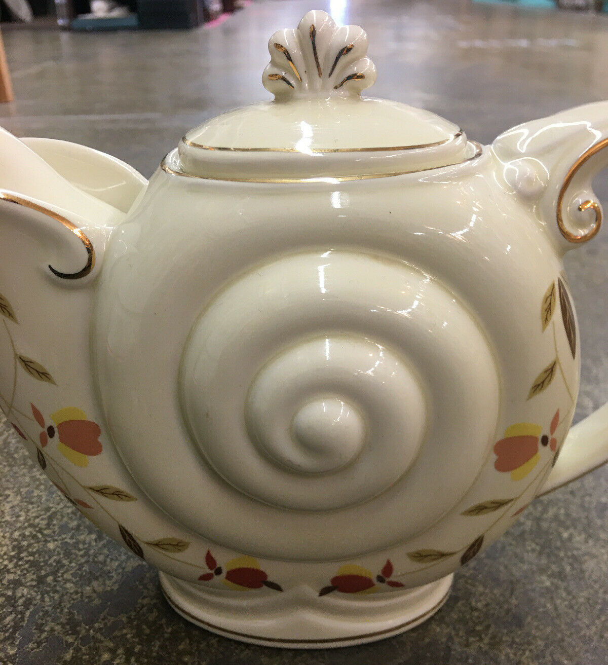 Hall China Jewel Tea Autumn Leaf Nautilus Teapot With Lid 4 - Cup NALCC ...