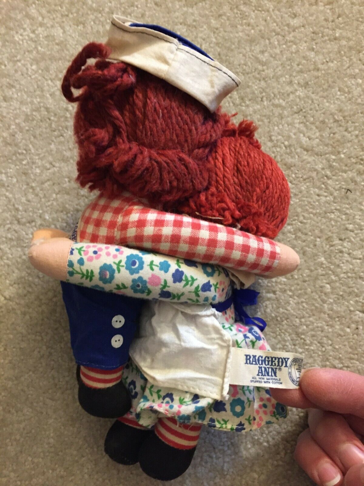 Vintage Raggedy Ann And Andy Hugging Dolls Knickerbocker Toy | #22709174